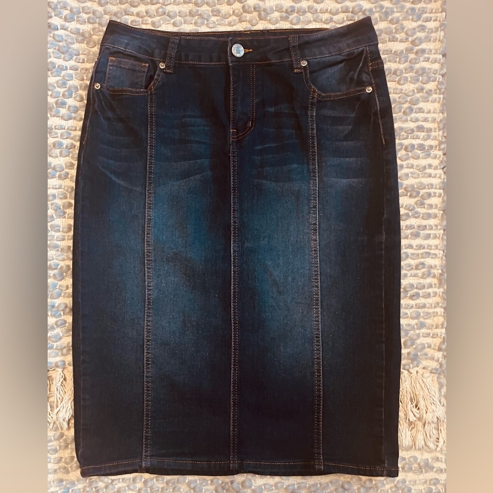 Denim Pencil Skirt